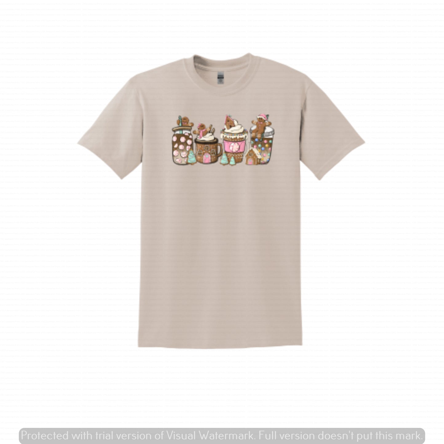 SALE OF THE WEEK - SUBLIMATION GINGERBREAD T-SHIRT - GILDAN DRYBLEND 50/50