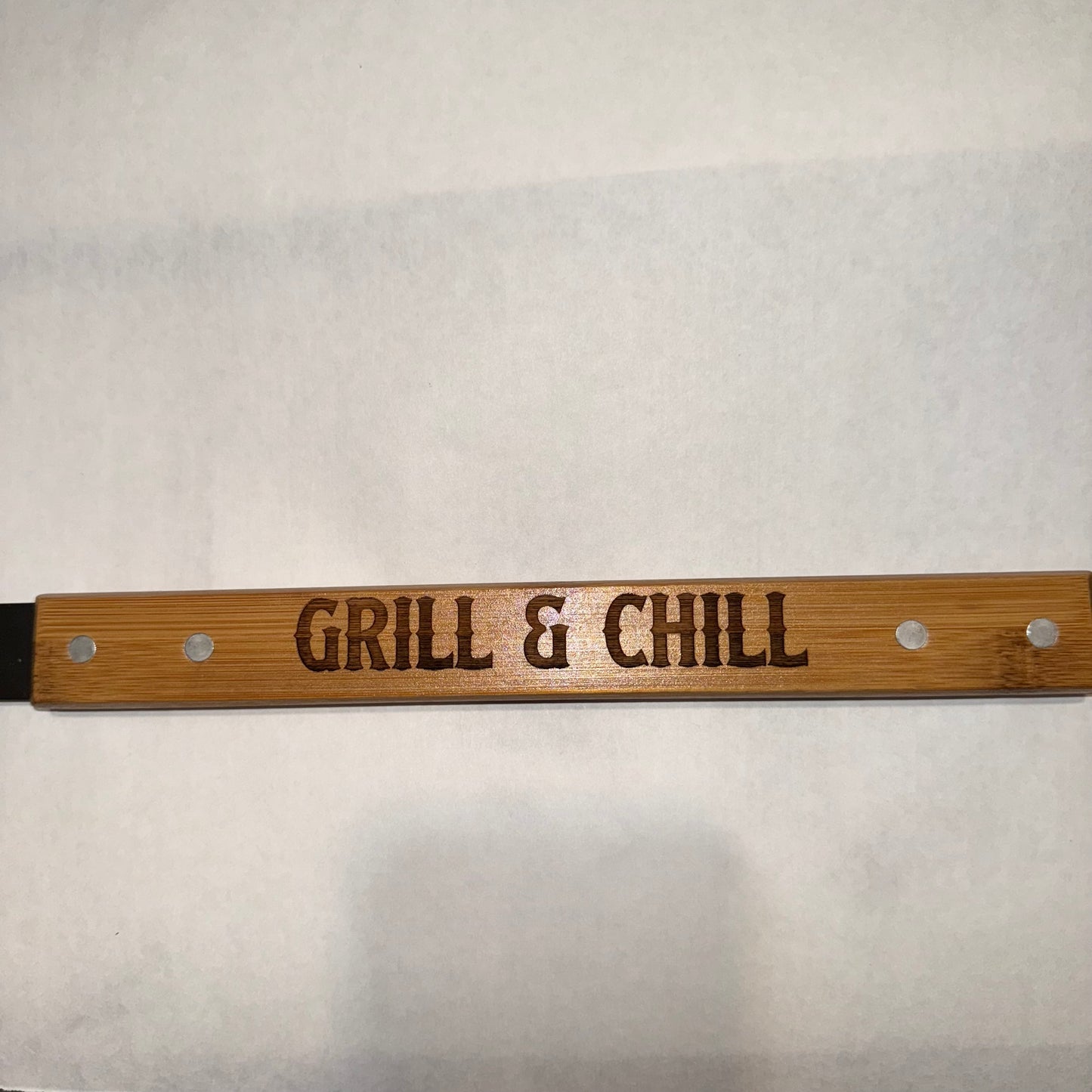ENGRAVED - 19 1/4" Bamboo Barbeque Spatula with Bottle Opener