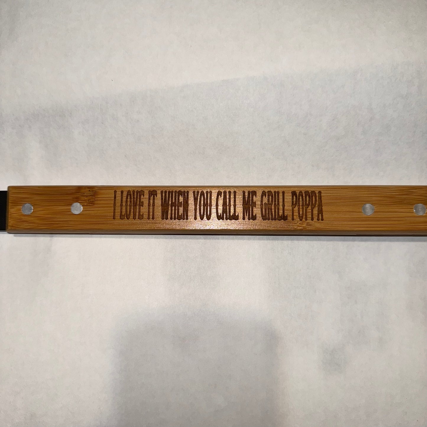 ENGRAVED - 19 1/4" Bamboo Barbeque Spatula with Bottle Opener