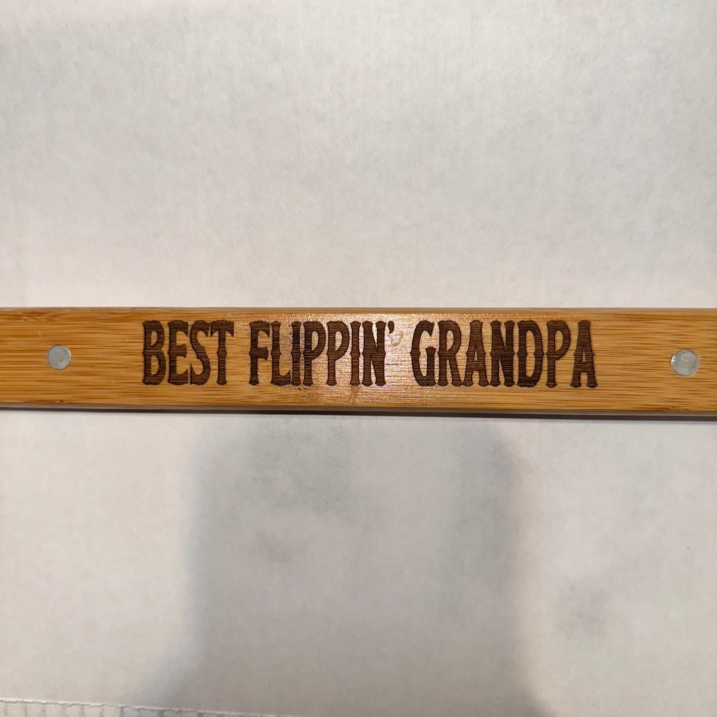 ENGRAVED - 19 1/4" Bamboo Barbeque Spatula with Bottle Opener