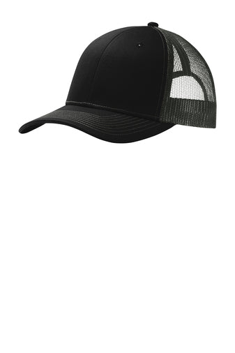 WOLFE PACK HAT -- Port Authority Snapback Trucker Hat *SIMILAR STYLE TO RICHARDSON 112 HATS* with Custom Leatherette Patch