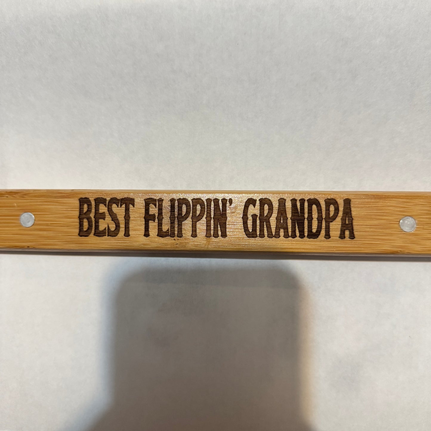 ENGRAVED - 19 1/4" Bamboo Barbeque Spatula with Bottle Opener