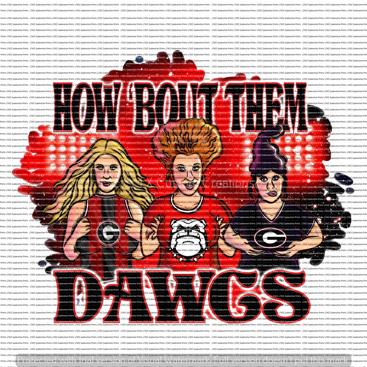 HOW BOUT THEM DAWGS GEORGIA HOCUS POCUS - SUBLIMATION PRINT TRANSFER