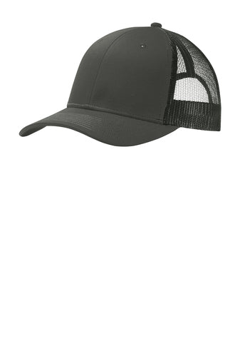 WOLFE PACK HAT -- Port Authority Snapback Trucker Hat *SIMILAR STYLE TO RICHARDSON 112 HATS* with Custom Leatherette Patch