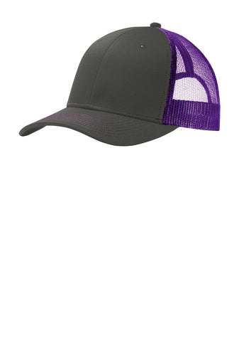 WOLFE PACK HAT -- Port Authority Snapback Trucker Hat *SIMILAR STYLE TO RICHARDSON 112 HATS* with Custom Leatherette Patch