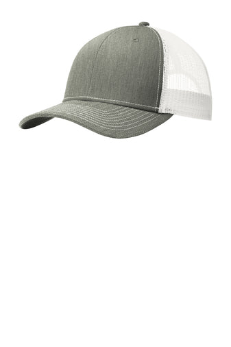 WOLFE PACK HAT -- Port Authority Snapback Trucker Hat *SIMILAR STYLE TO RICHARDSON 112 HATS* with Custom Leatherette Patch