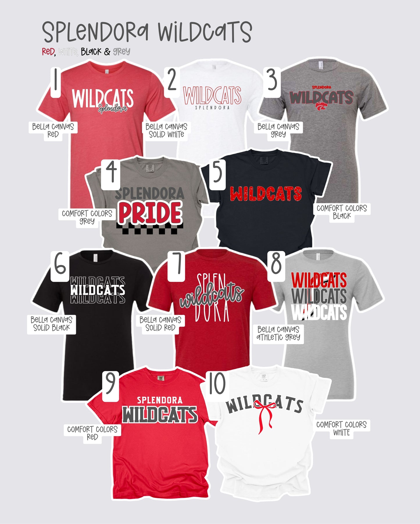 Splendora Spirit Wear Collection
