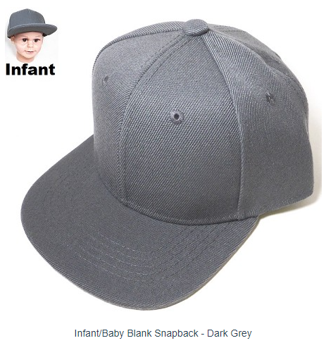 INFANT/TODDLER SNAPBACK HATS WITH CUSTOM LEATHERETTE HAT PATCH