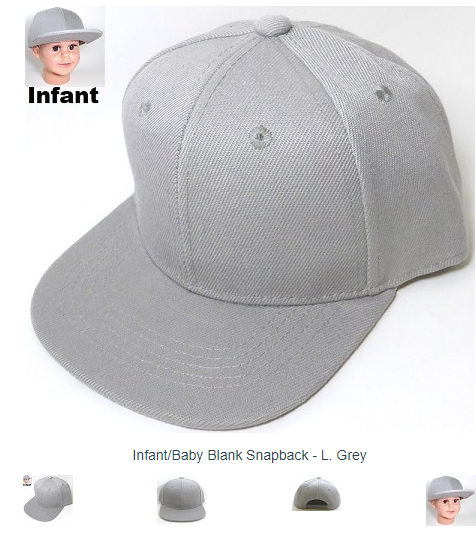 INFANT/TODDLER SNAPBACK HATS WITH CUSTOM LEATHERETTE HAT PATCH