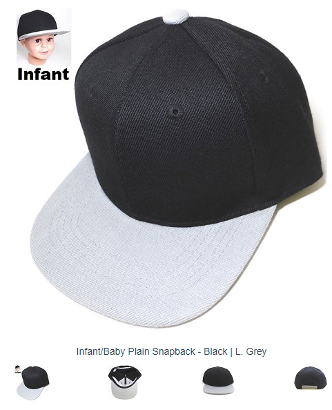 INFANT/TODDLER SNAPBACK HATS WITH CUSTOM LEATHERETTE HAT PATCH