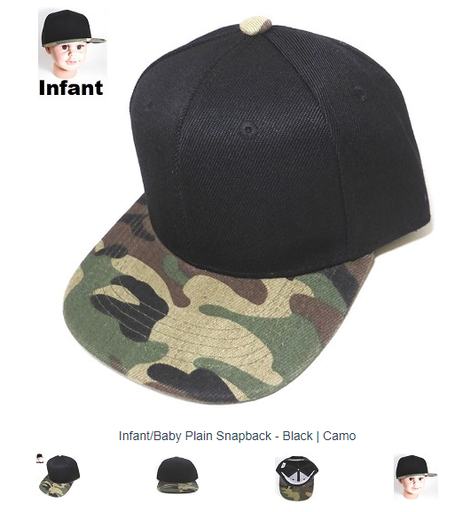 INFANT/TODDLER SNAPBACK HATS WITH CUSTOM LEATHERETTE HAT PATCH
