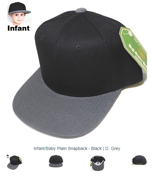 INFANT/TODDLER SNAPBACK HATS WITH CUSTOM LEATHERETTE HAT PATCH