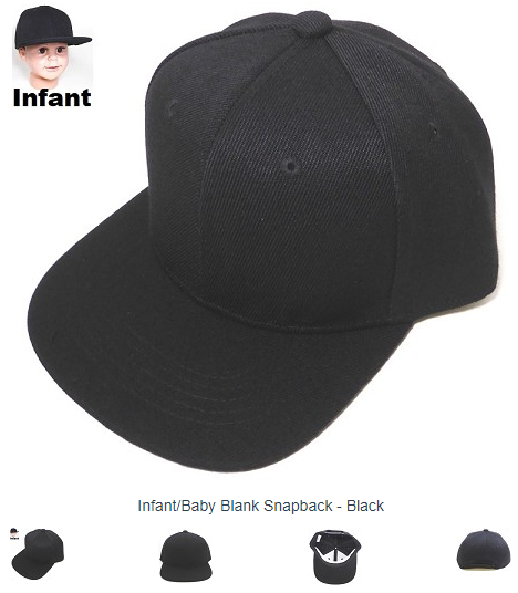 INFANT/TODDLER SNAPBACK HATS WITH CUSTOM LEATHERETTE HAT PATCH