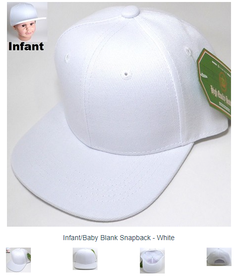 INFANT/TODDLER SNAPBACK HATS WITH CUSTOM LEATHERETTE HAT PATCH