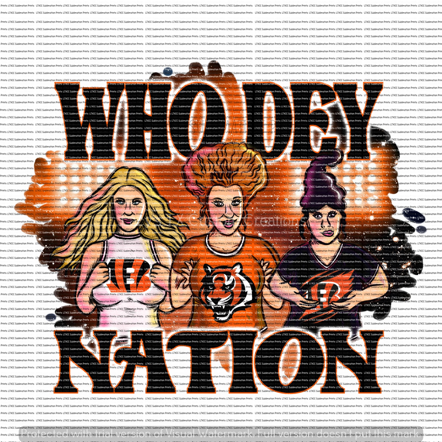 BENGALS WHO DEY NATION HOCUS POCUS - SUBLIMATION PRINT TRANSFER