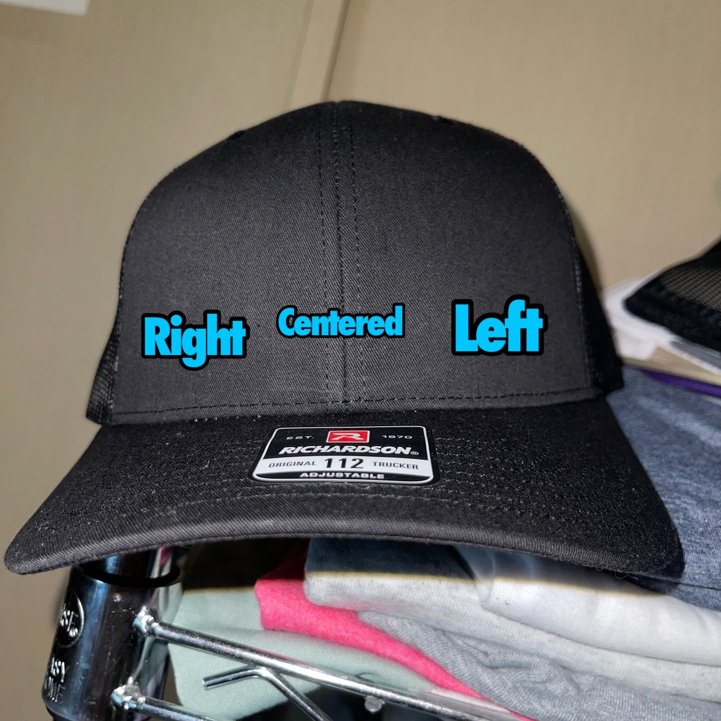 WOLFE PACK HAT -- Port Authority Snapback Trucker Hat *SIMILAR STYLE TO RICHARDSON 112 HATS* with Custom Leatherette Patch