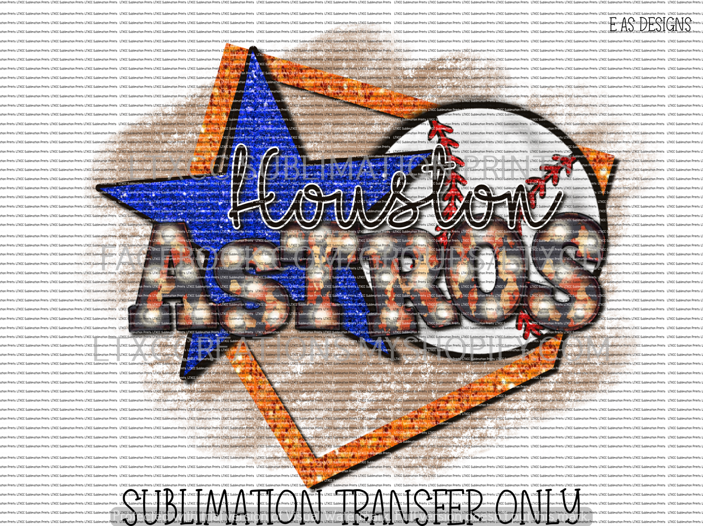 HOUSTON A S T R O S - SUBLIMATION PRINT TRANSFER