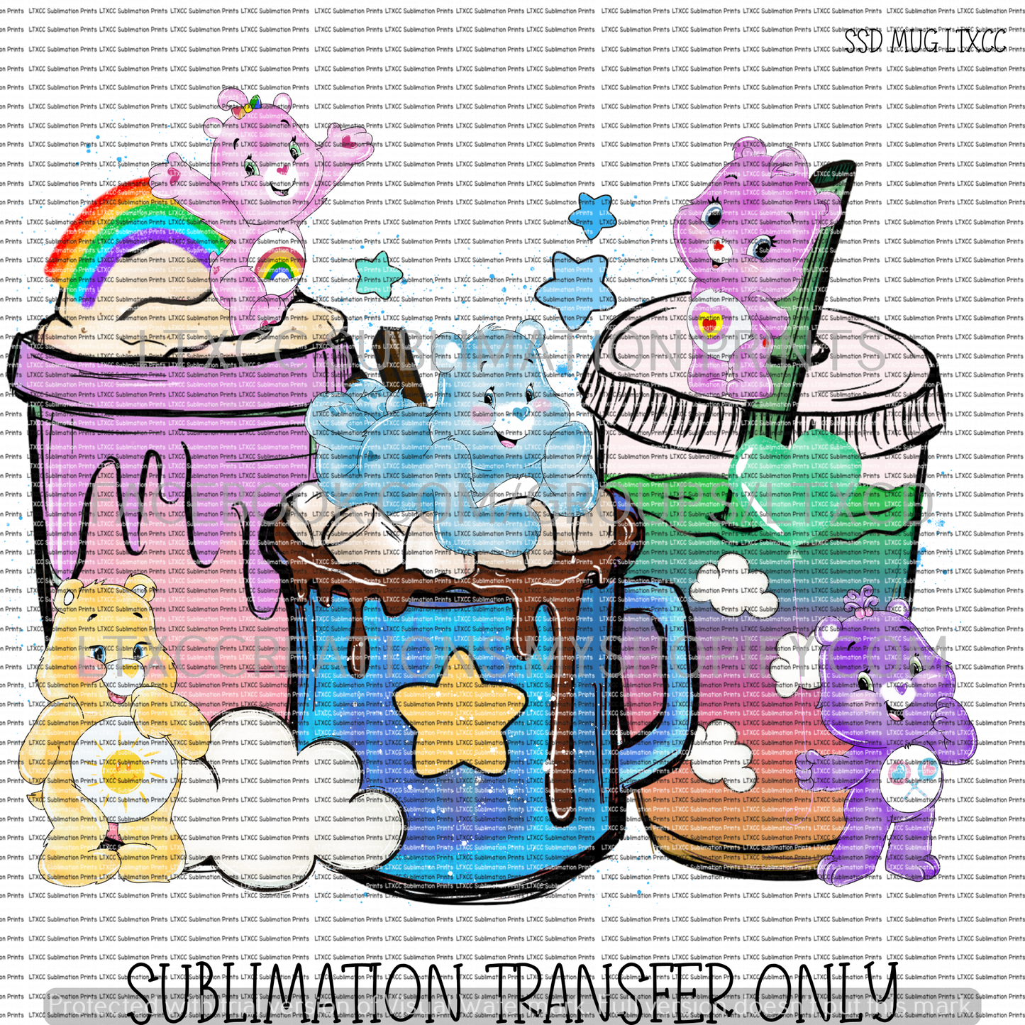 C A R E B E A R - SUBLIMATION PRINT TRANSFER