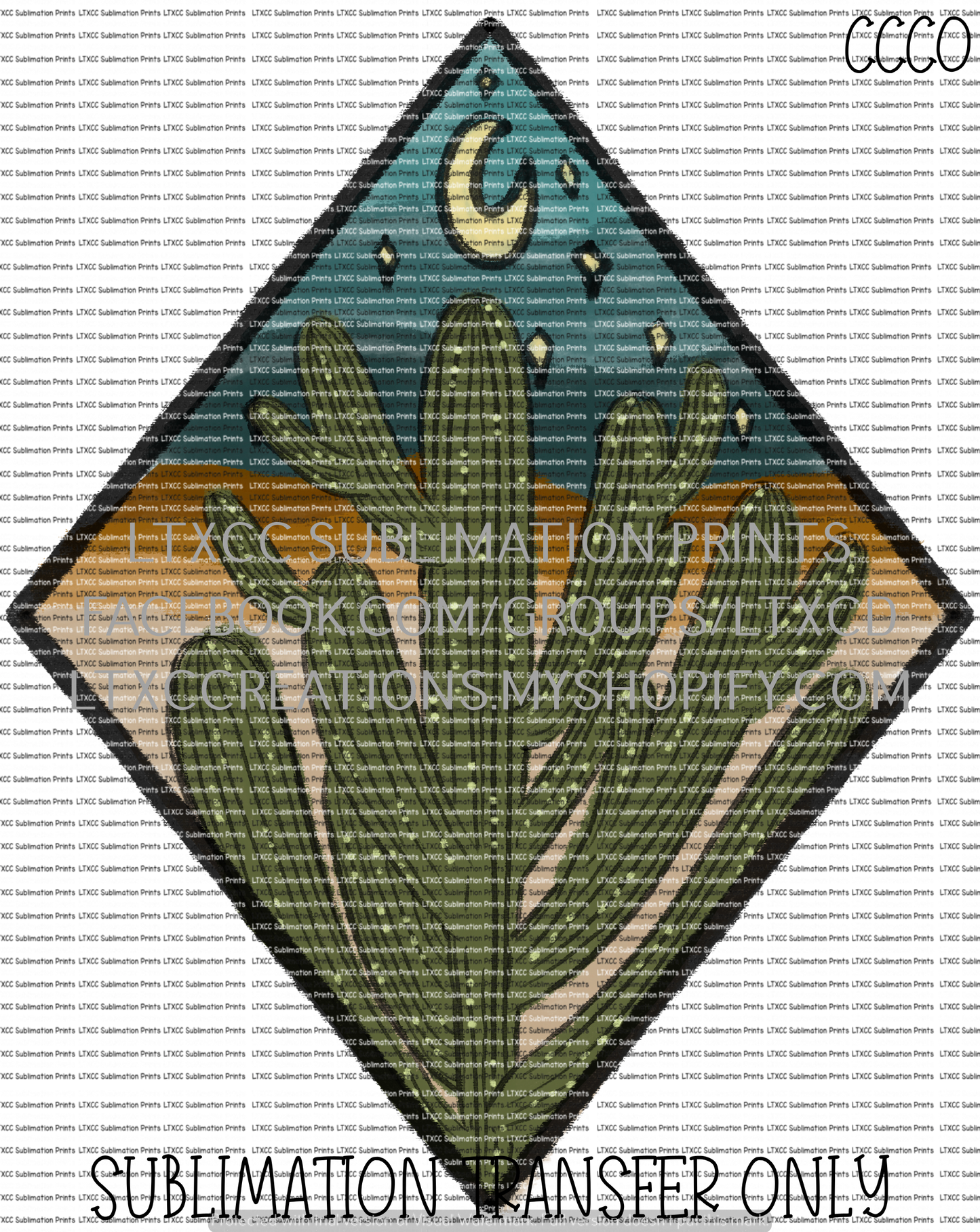 Diamond Desert - SUBLIMATION PRINT TRANSFER