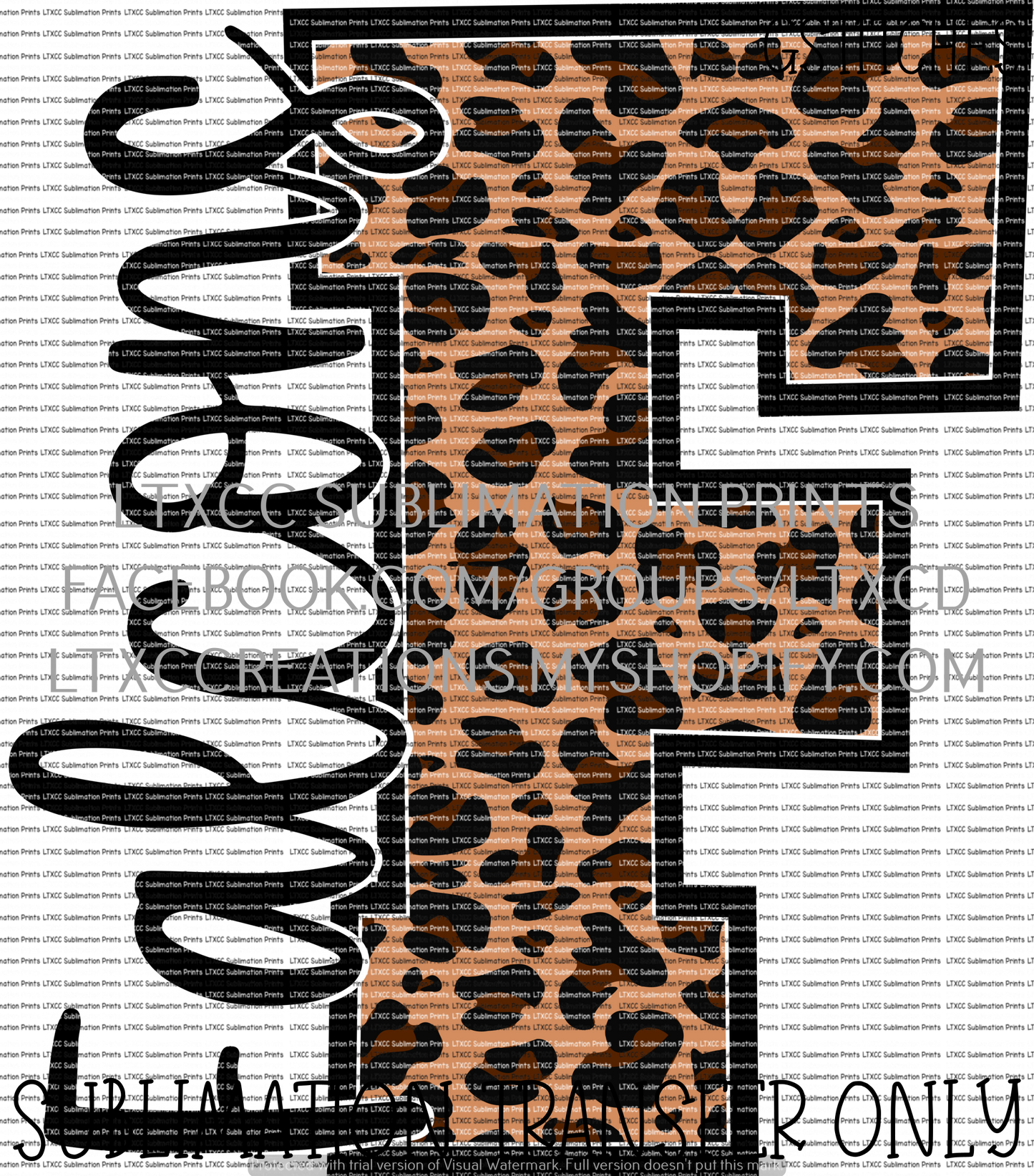 Falcons Leopard - SUBLIMATION PRINT TRANSFER