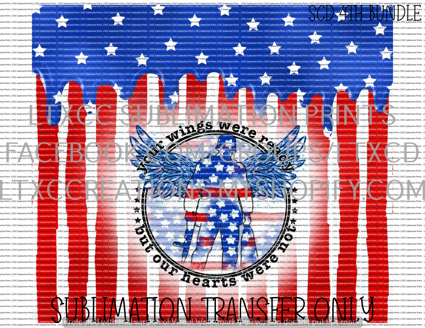 YOUR WINGS WERE READY BUT OUR HEARTS WERE NOT - TUMBLER PRINT SUBLIMATION PRINT TRANSFER