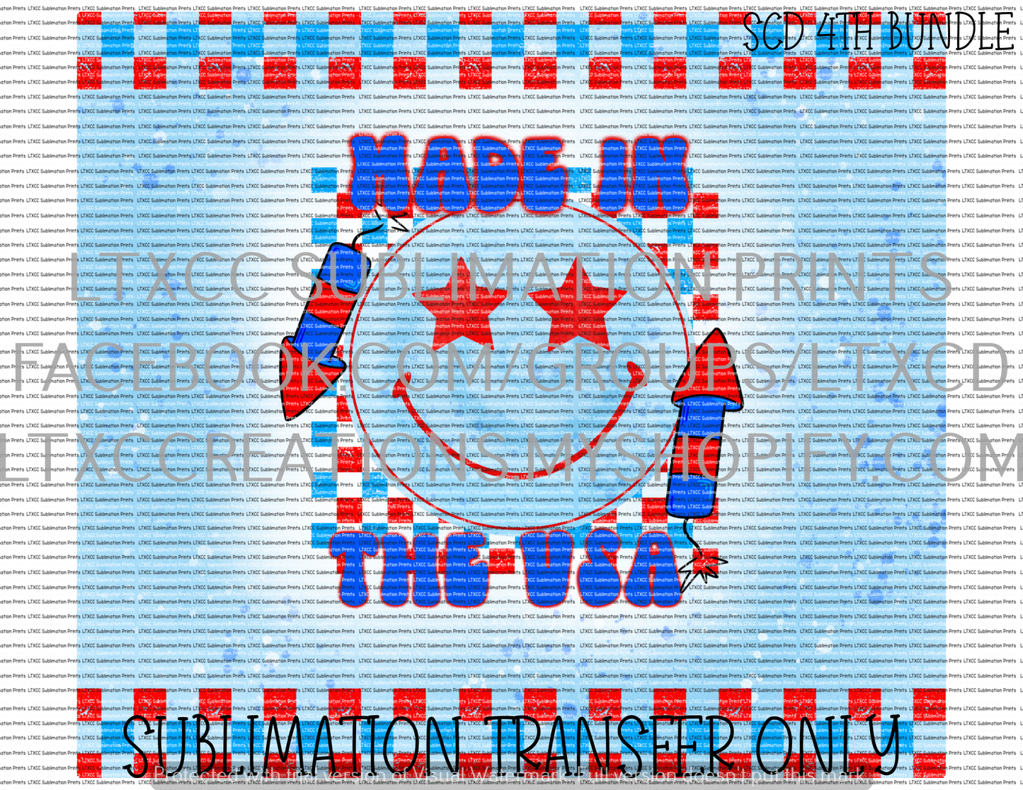 MADE IN THE USA - TUMBLER PRINT SUBLIMATION PRINT TRANSFER