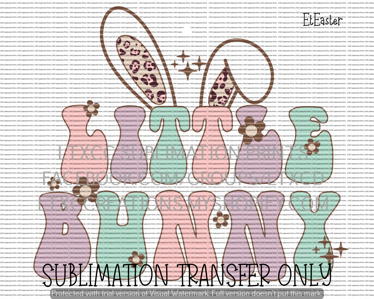 Little Bunny - SUBLIMATION PRINT TRANSFER