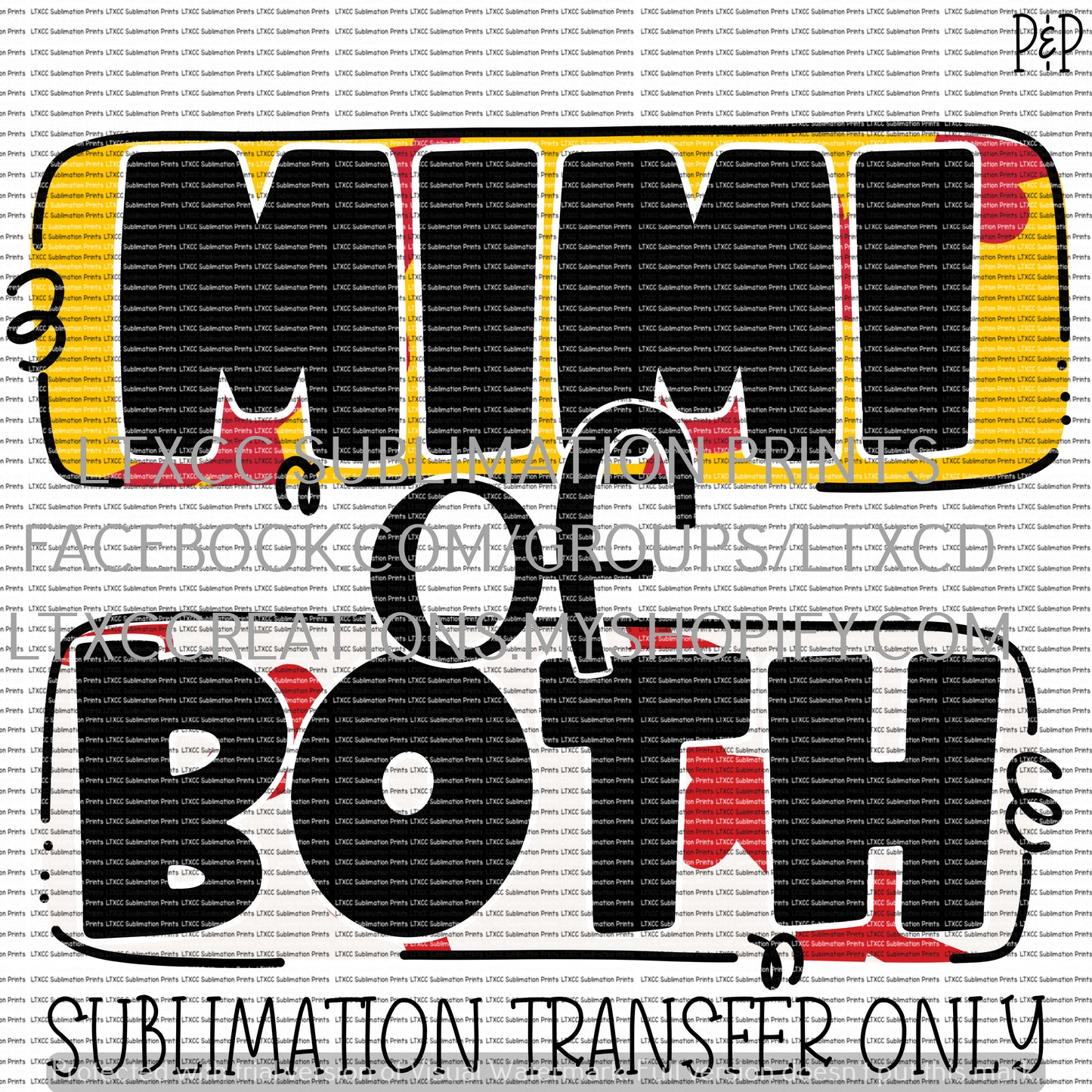 MIMI OF BOTH SUBLIMATION PRINT TRANSFER