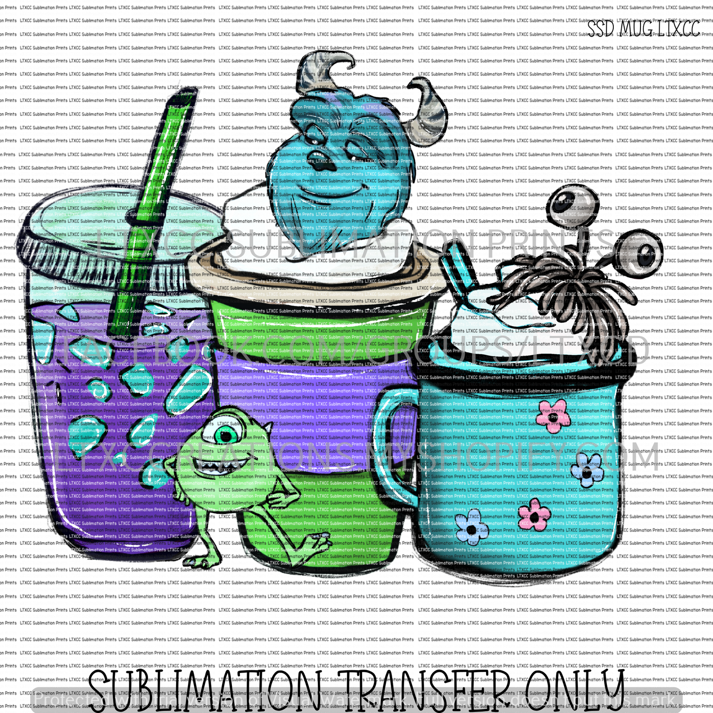 MONSTER I N C. - SUBLIMATION PRINT TRANSFER