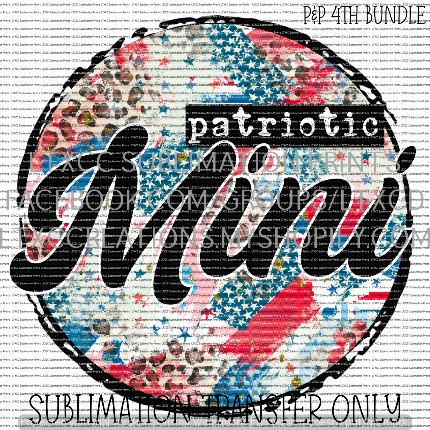 PATRIOTIC MINI - SUBLIMATION PRINT TRANSFER