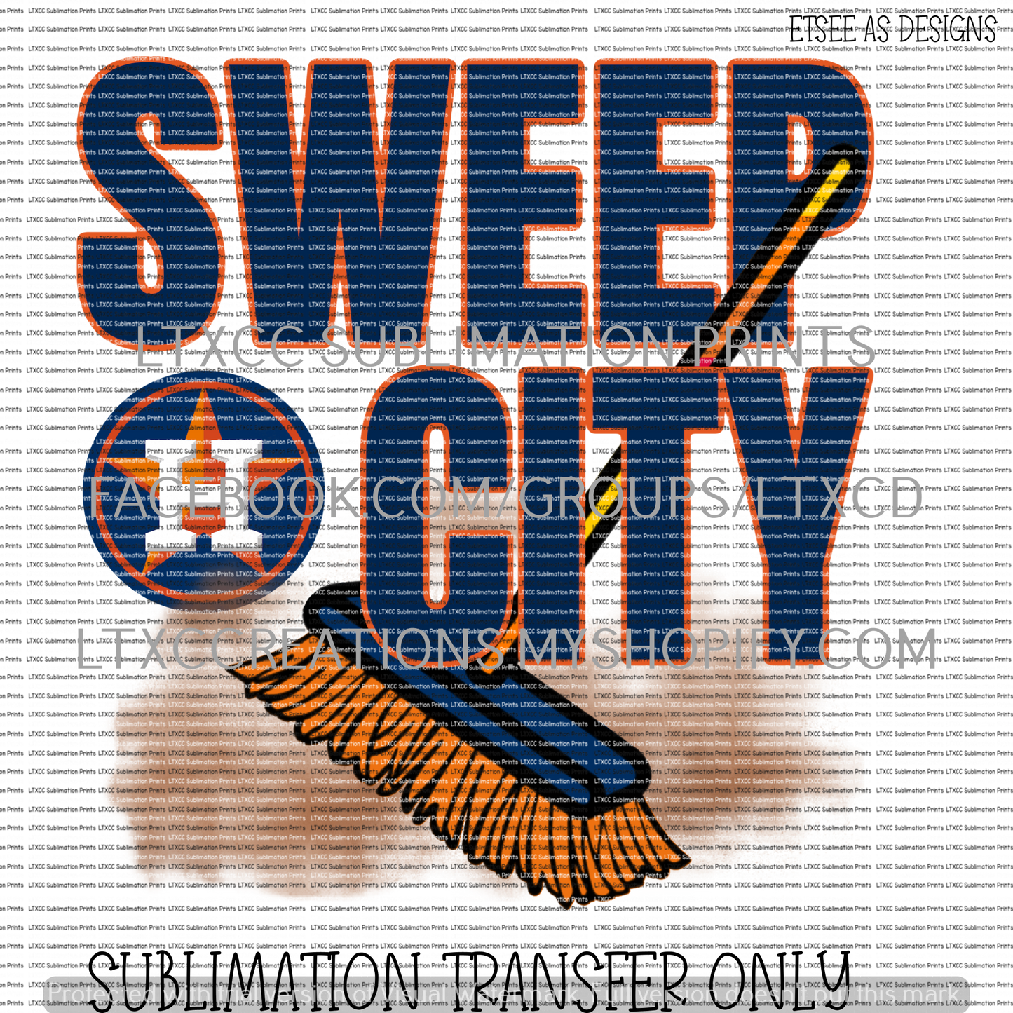 SWEEP CITY A S T R O S - SUBLIMATION PRINT TRANSFER