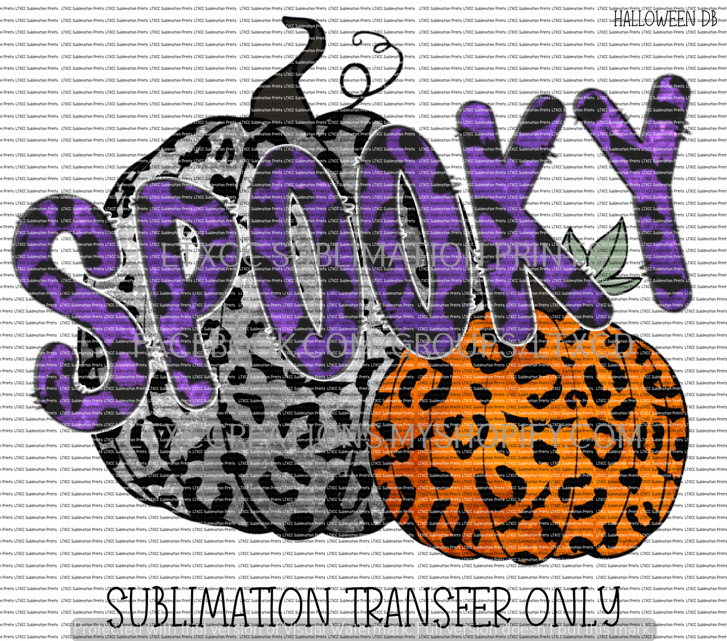 SPOOKY - PUMPKINS - SUBLIMATION PRINT TRANSFER