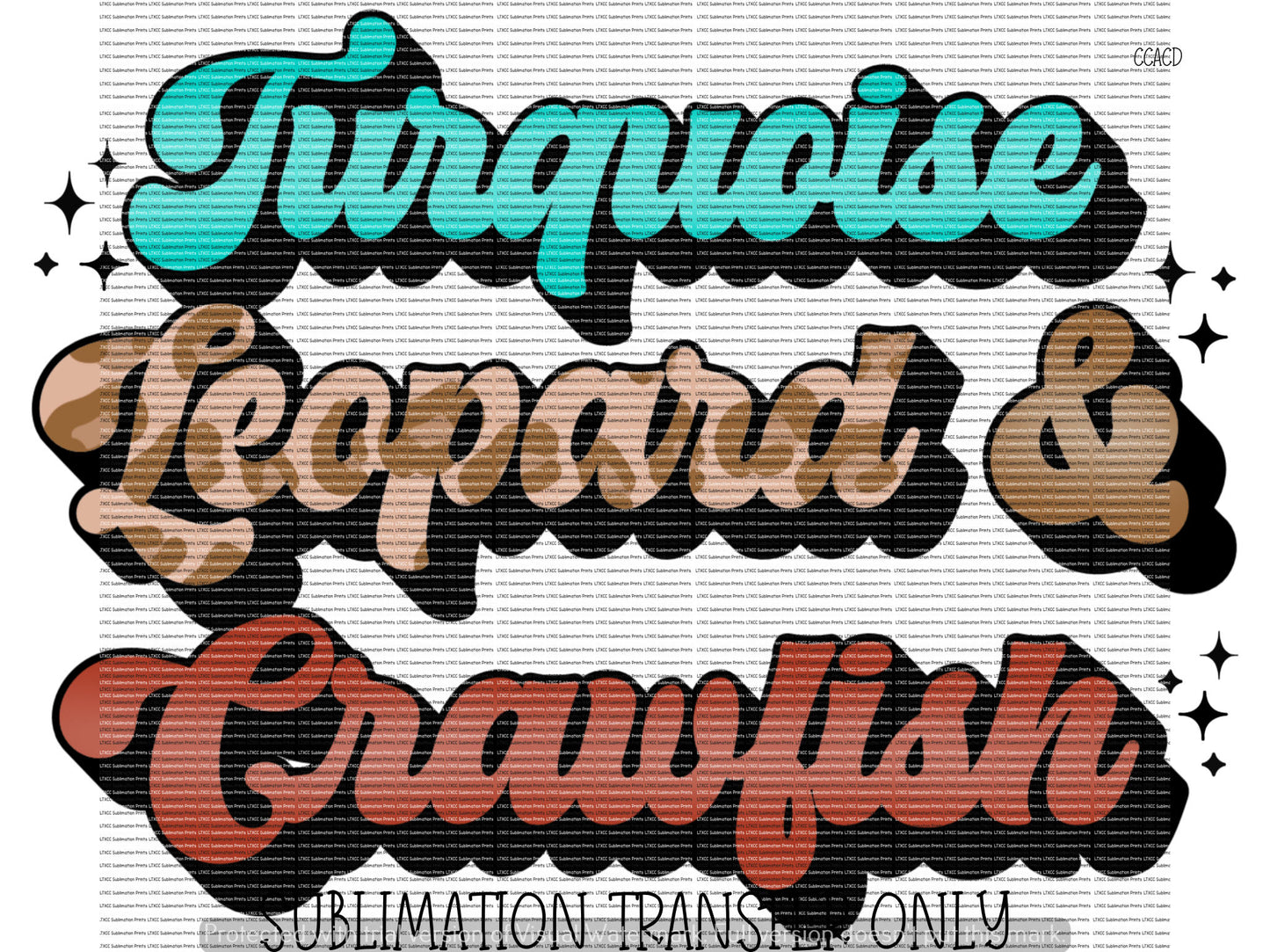 TURQUOISE LEOPARD & CRAWFISH - SUBLIMATION PRINT TRANSFER