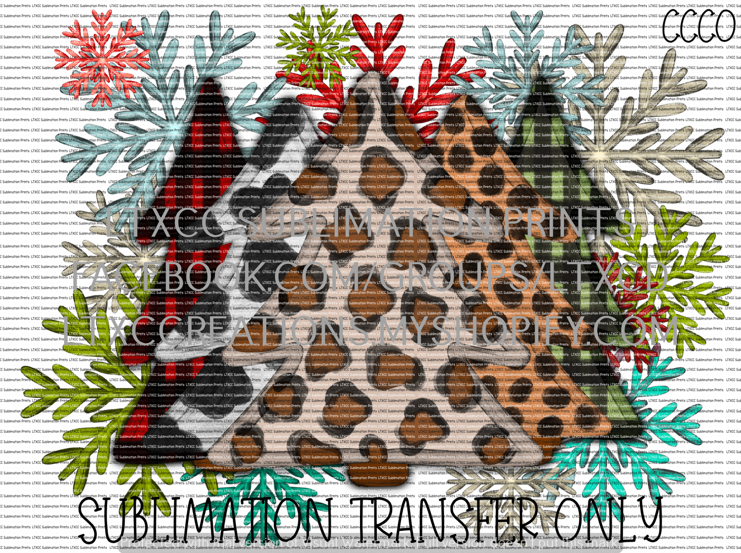 Leopard Christmas Trees - SUBLIMATION PRINT TRANSFER