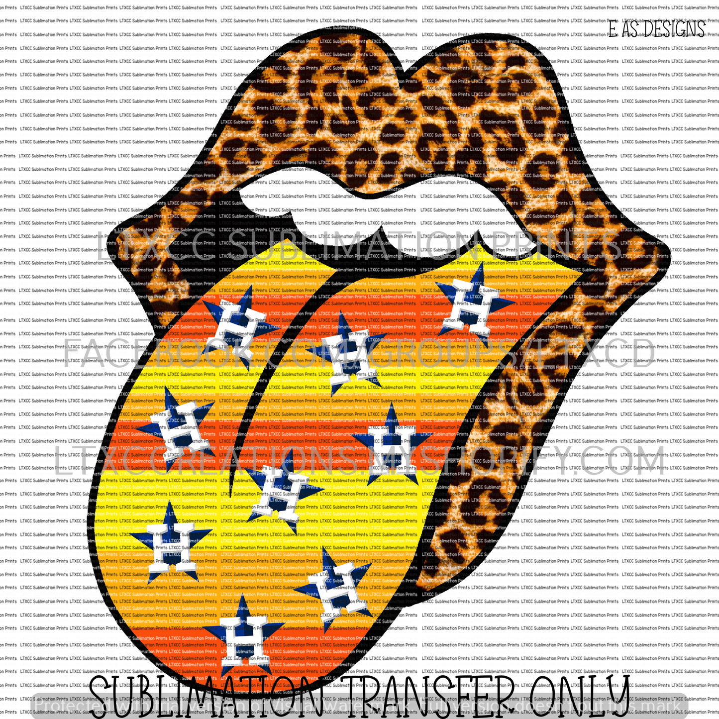 A S T R O S MOUTH/TONGUE 1 - SUBLIMATION PRINT TRANSFER