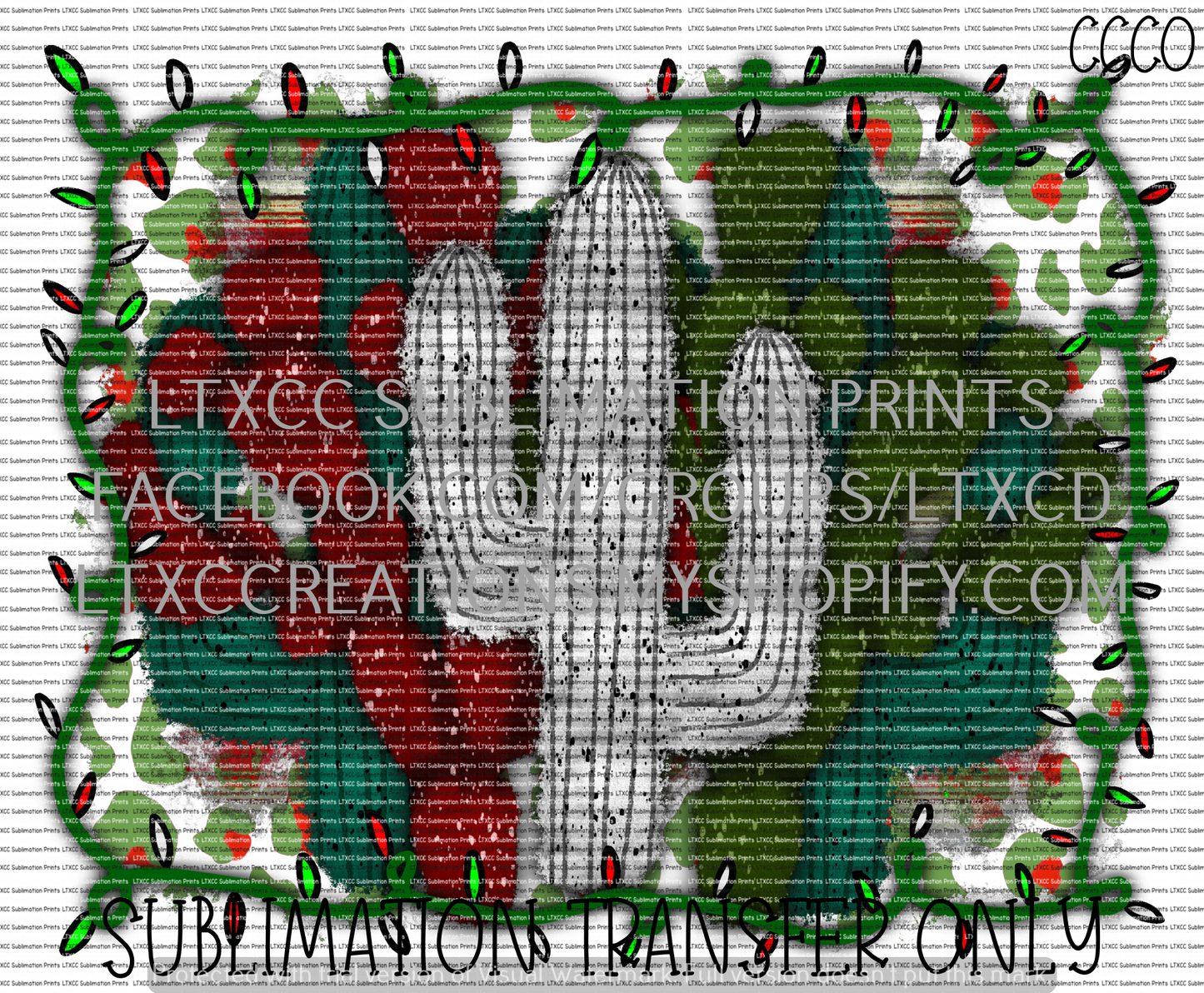 Cactus Christmas - SUBLIMATION PRINT TRANSFER