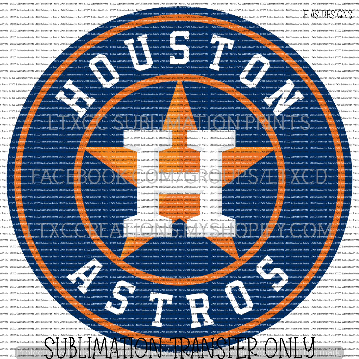 HOUSTON A S T R O S - SUBLIMATION PRINT TRANSFER