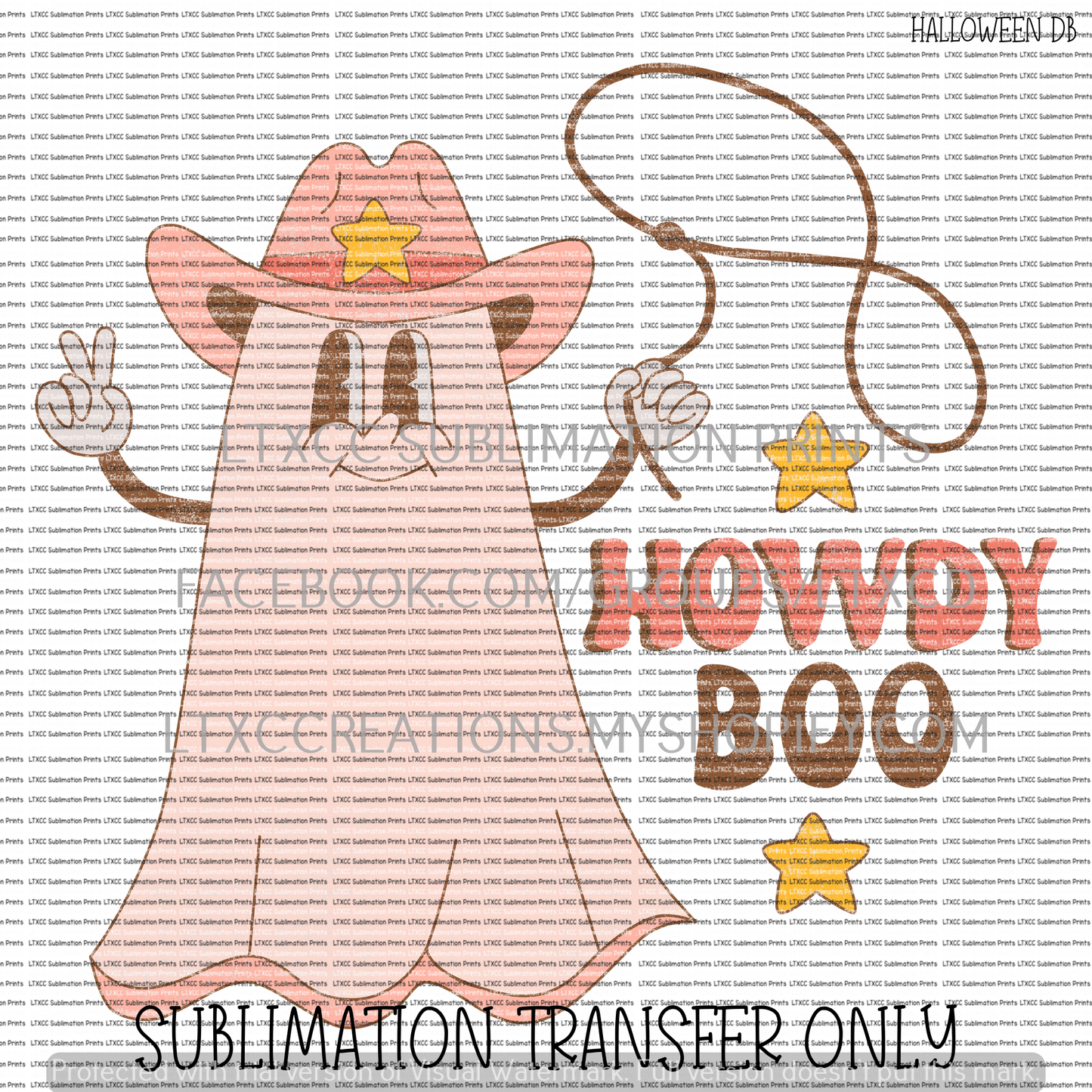 HOWDY BOO - GHOST - SUBLIMATION PRINT TRANSFER