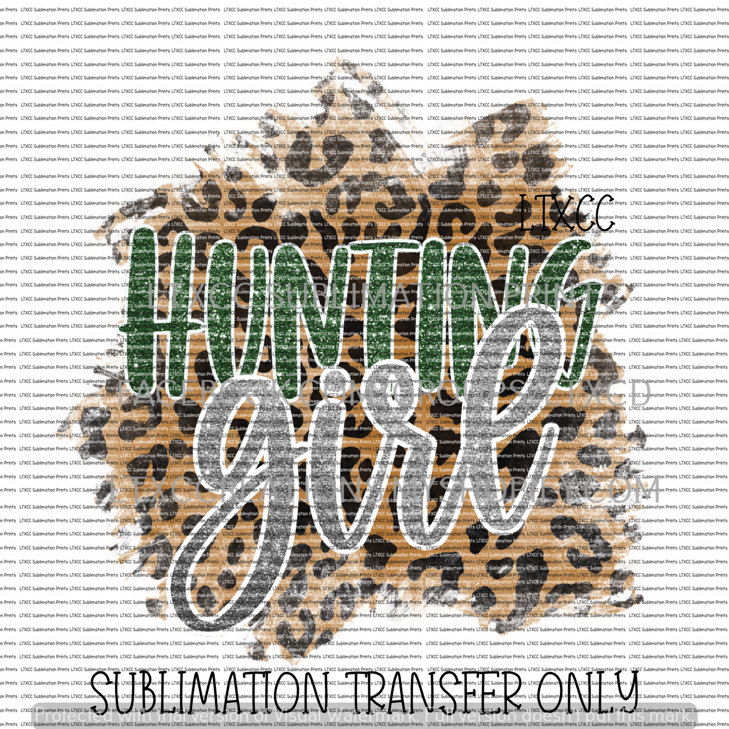 HUNTING GIRL - HUNTING - SUBLIMATION PRINT TRANSFER