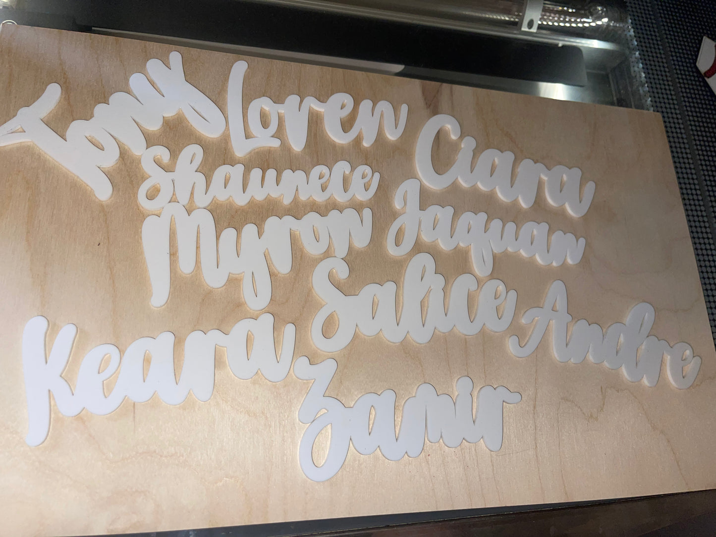 Place Setting Acrylic Name Pieces