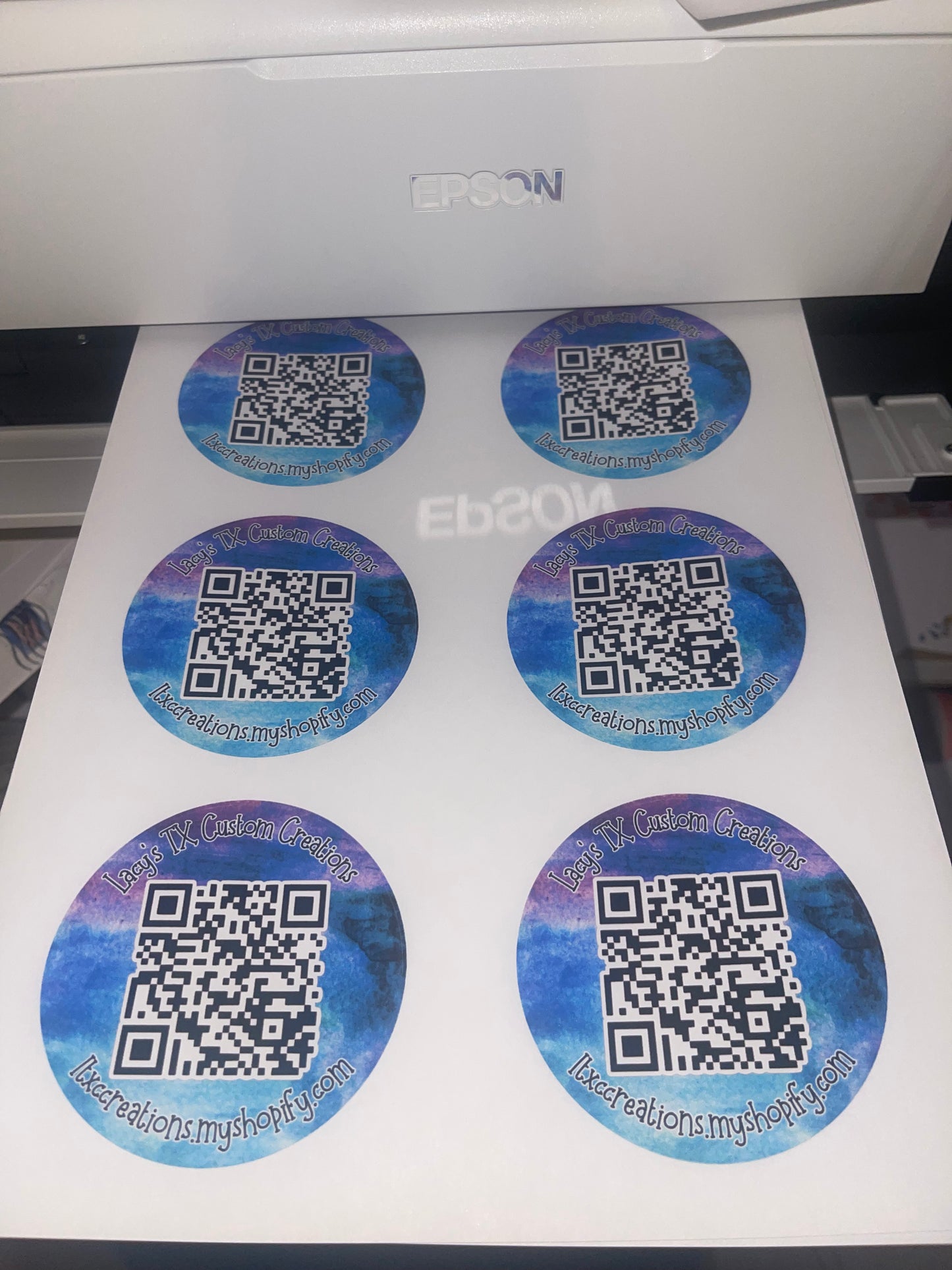 1 SHEET of 3” Round Labels - 6 Per Sheet