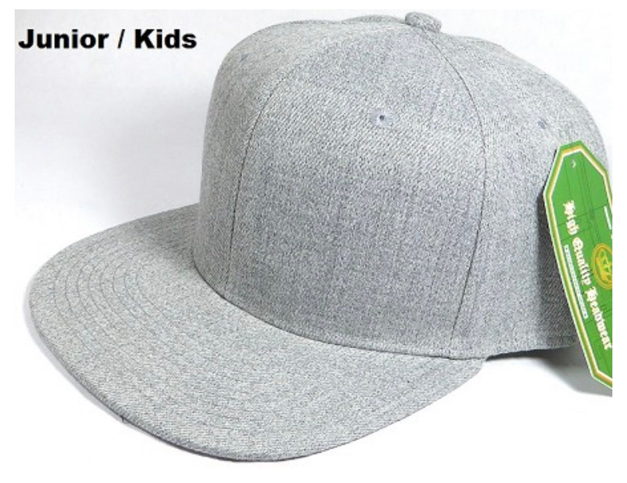 YOUTH SNAPBACK HATS WITH CUSTOM LEATHERETTE HAT PATCH
