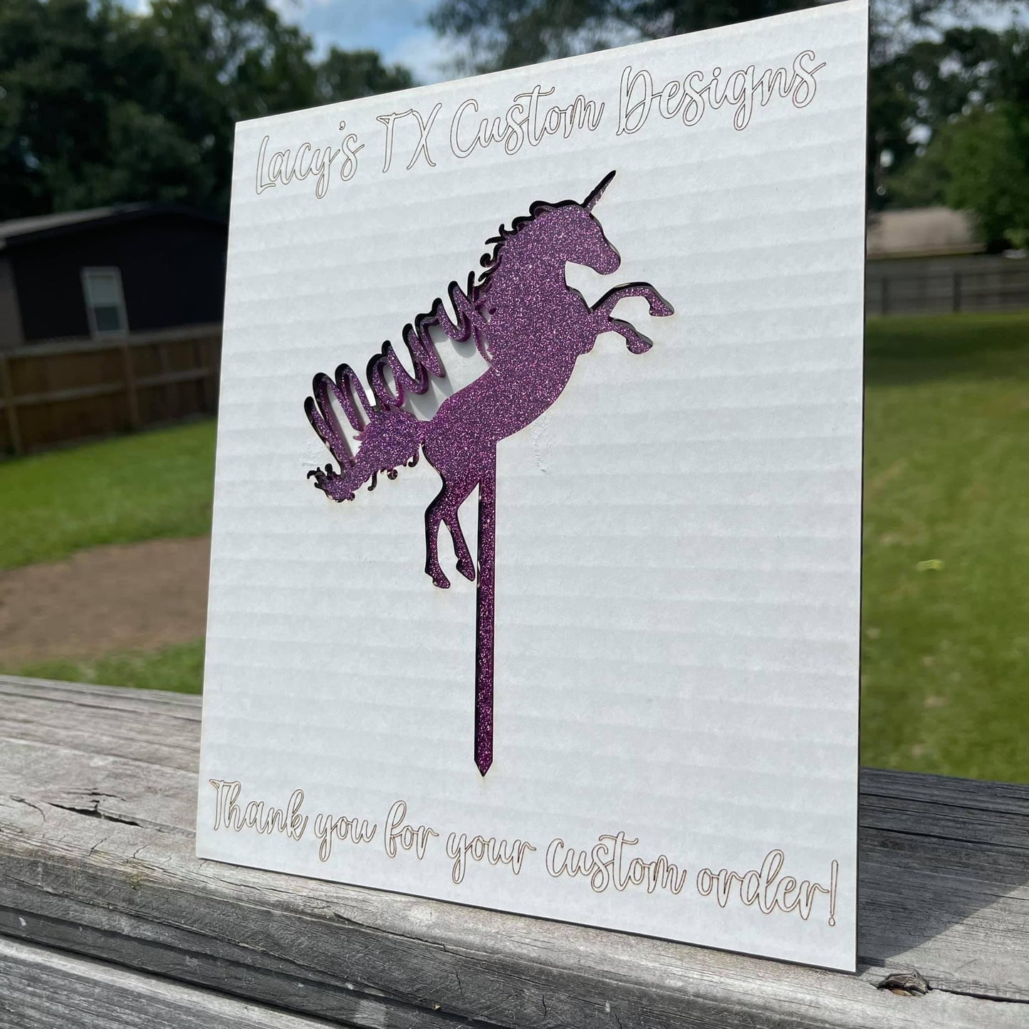 CUSTOM Acrylic Cake Topper