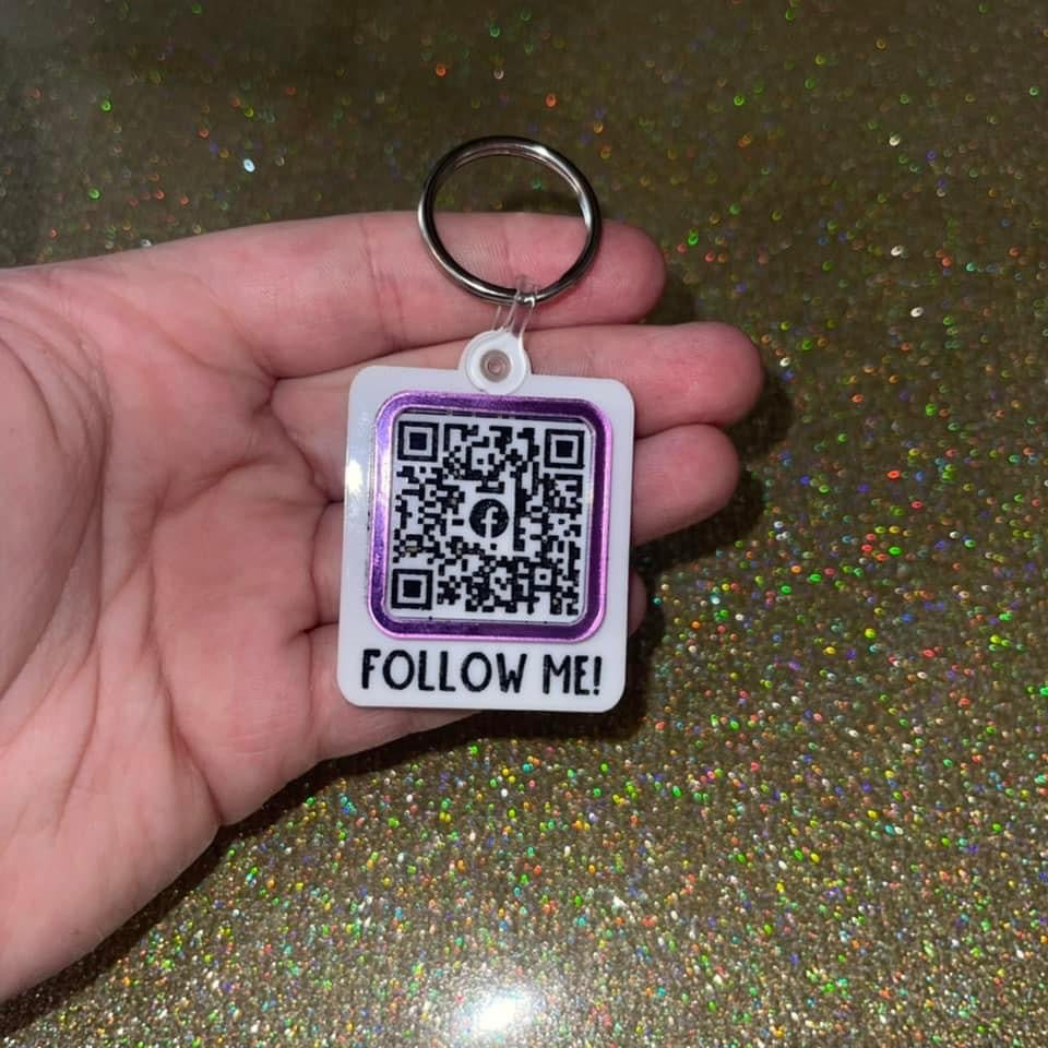 Custom QR Code Keychain