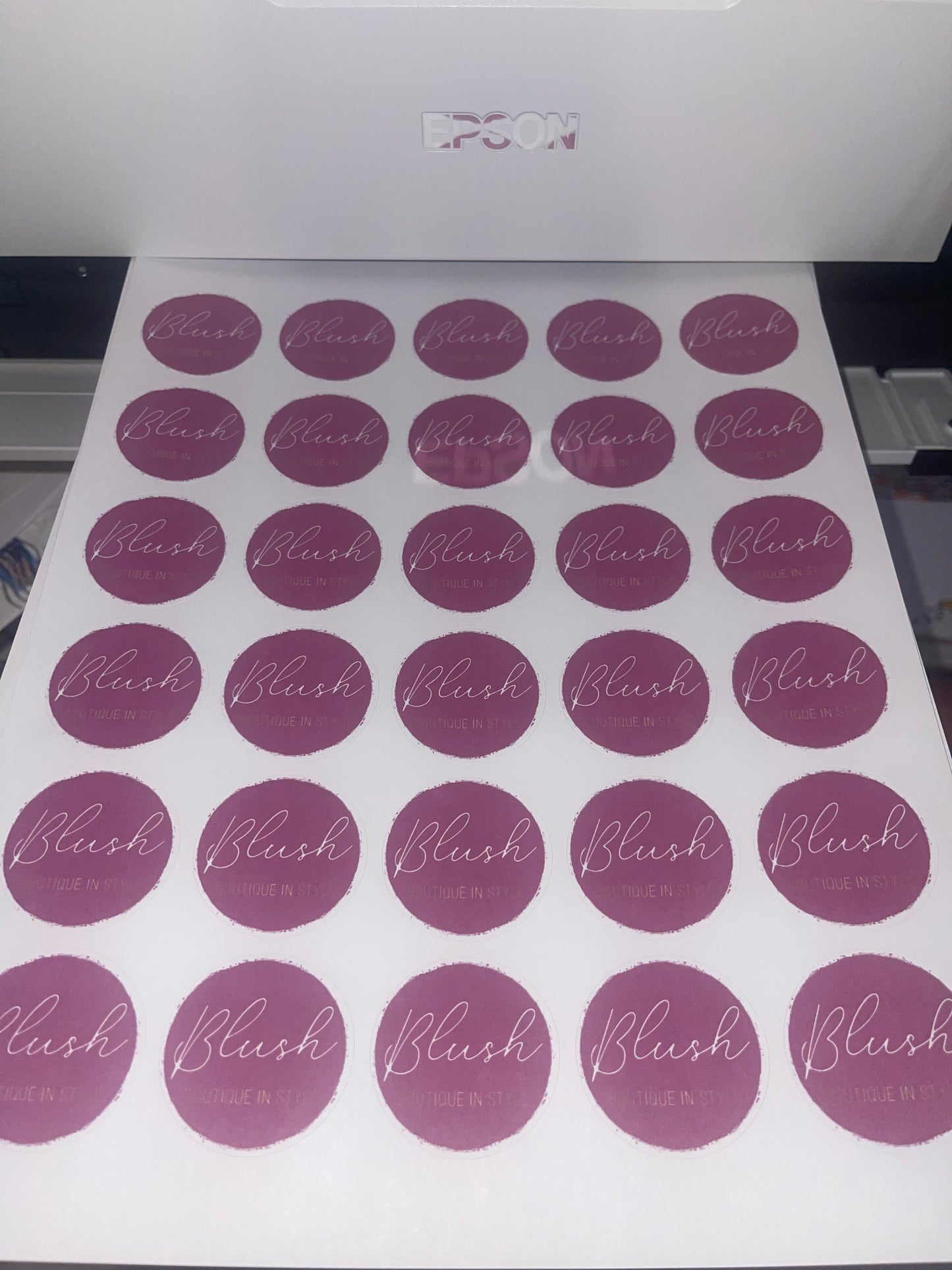 1 SHEET of 1.5” Round Labels - 30 Per Sheet