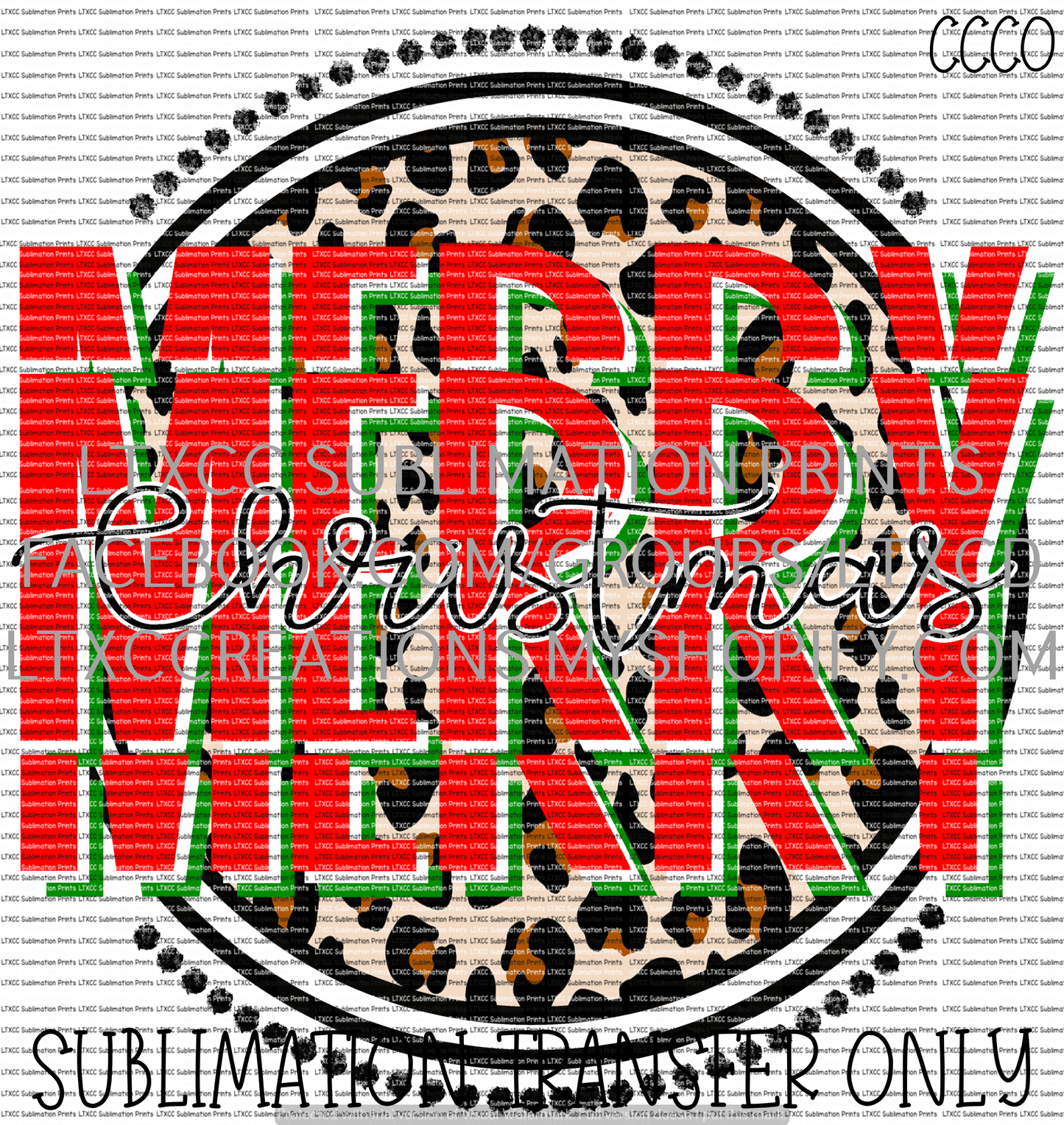 Merry Merry Merry Merry Christmas - SUBLIMATION PRINT TRANSFER