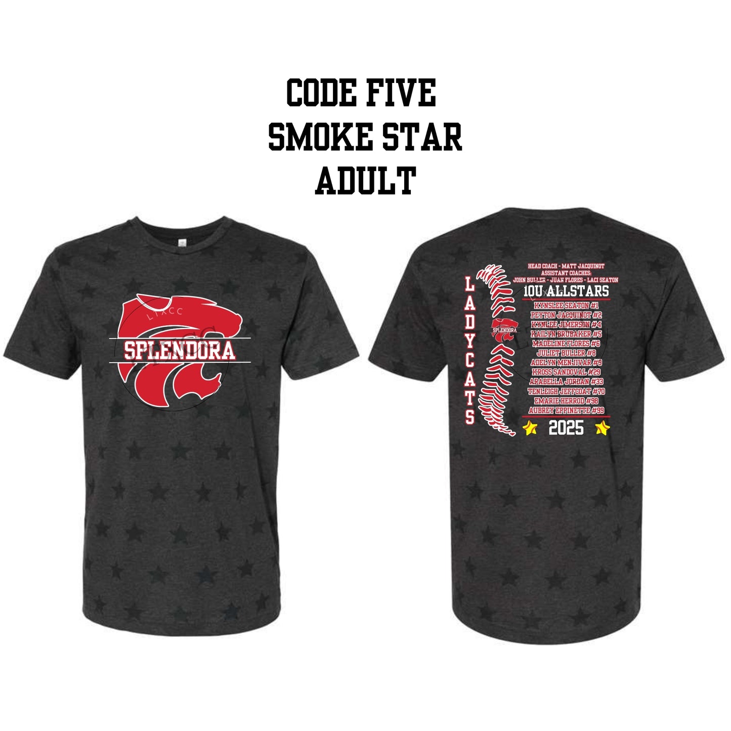 10U Splendora Ladycats Allstars 2025 Roster Shirt