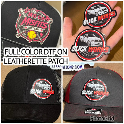 Custom Hats | Full Color DTF & Laser Engraved Leatherette Patches