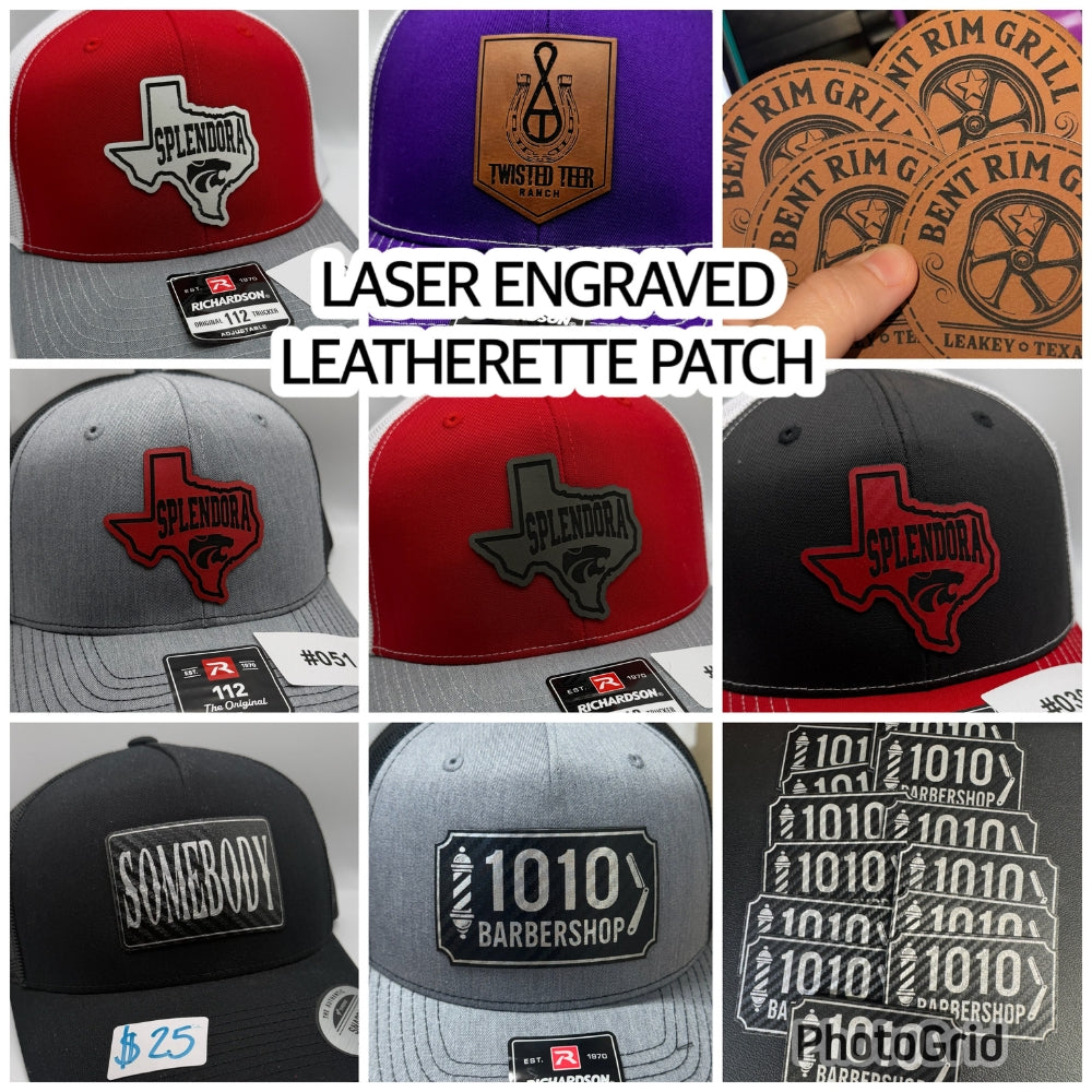 Custom Hats | Full Color DTF & Laser Engraved Leatherette Patches