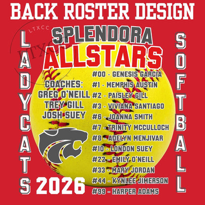 10U Splendora Ladycats Allstars 2026 Shirt